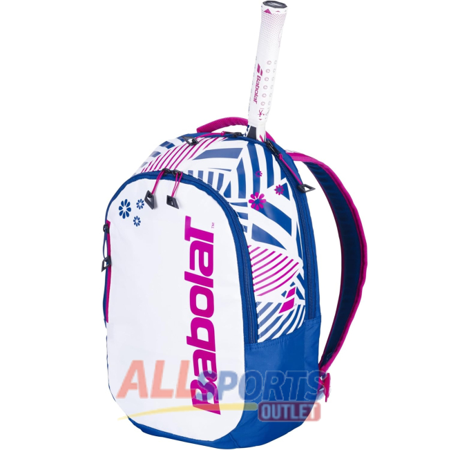 Babolat Junior Tennis Backpack White Blue Pink for Kids