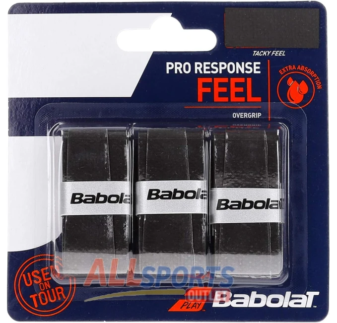 Babolat Pro Response Black Tennis Overgrip for Racquet Control