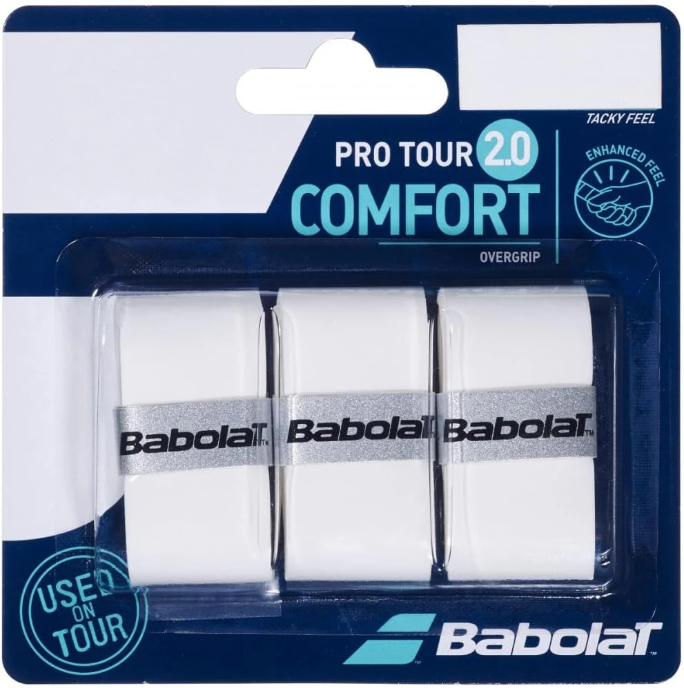 Babolat Pro Tour 2.0 Comfort Overgrip White 3-Pack for Enhanced Grip
Babolat Pro Tour 2.0 Comfort Overgrip White 3-Pack for Tennis Racquet
