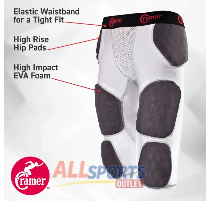 Cramer Skill 7 Pad Girdle for Football Protection and Comfort