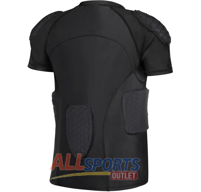 DGYAO Men's Padded Compression Top for Chest and Shoulder Protection