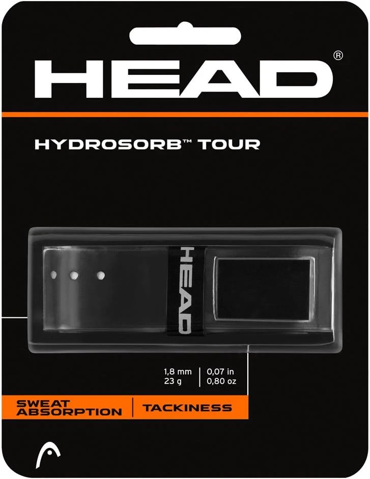 HEAD Hydrosorb Tour Replacement Grip Black for Tennis Rackets at All Sports Outlet HEAD Hydrosorb Tour Replacement Grip Black for Tennis Rackets