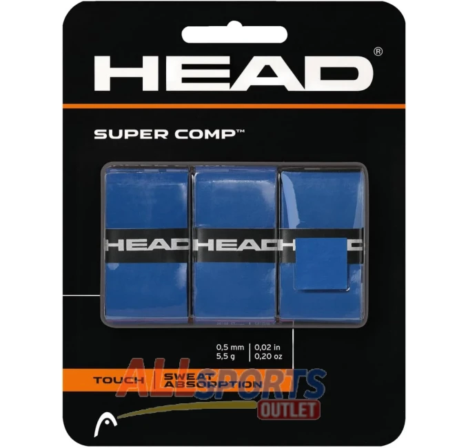 HEAD Super Comp Racquet Overgrip 3 Pack for Tennis All Sports Outlet