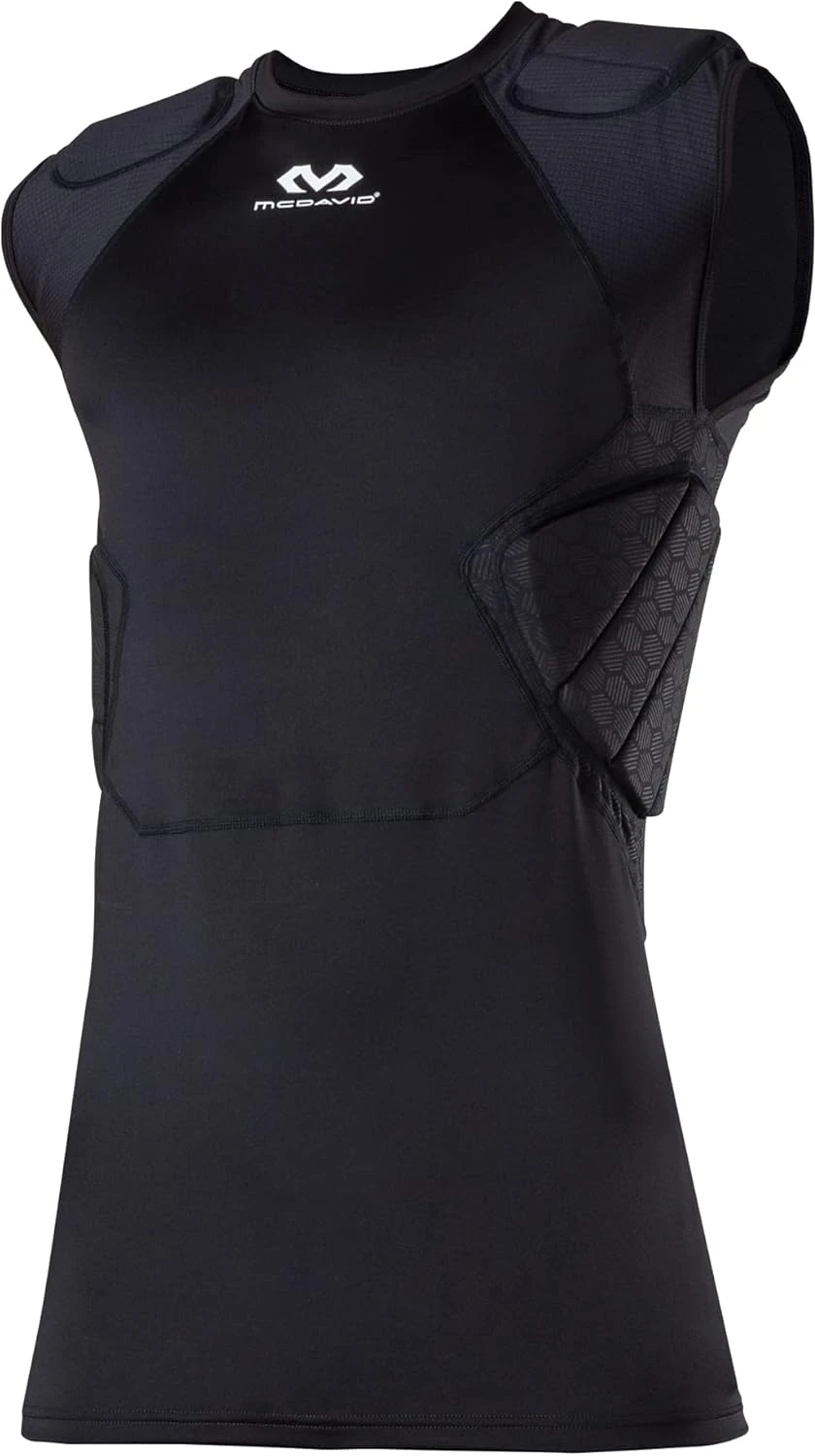 McDavid 5 Pad Integrated Shirt AXXL Black Available at All Sports Outlet McDavid 5 Pad Integrated Shirt AXXL Black for Contact Sports Protection