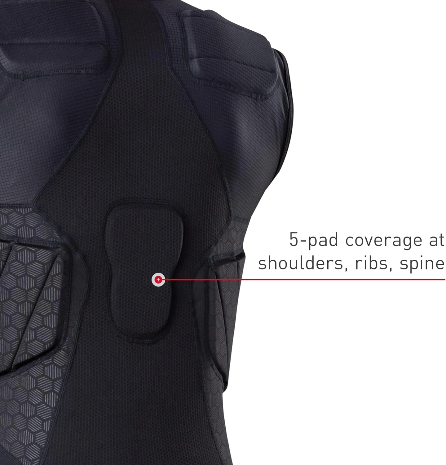McDavid Rival 5 Pad Integrated Shirt Black AXXL for Sports Protection