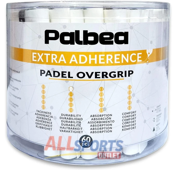 Palbea Padel Racket Grip Tape Pack of 60 Non-Slip Grip for Tennis at All Sports Outlet
