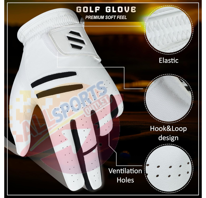 Sports Blue Golf Gloves 2 Pack at All Sports Outlet Soft Feel