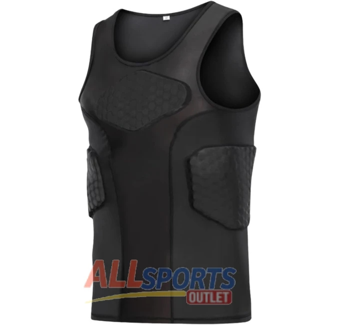 TIAXU Men Football Padded Chest Protector with 3 Pads for Protection