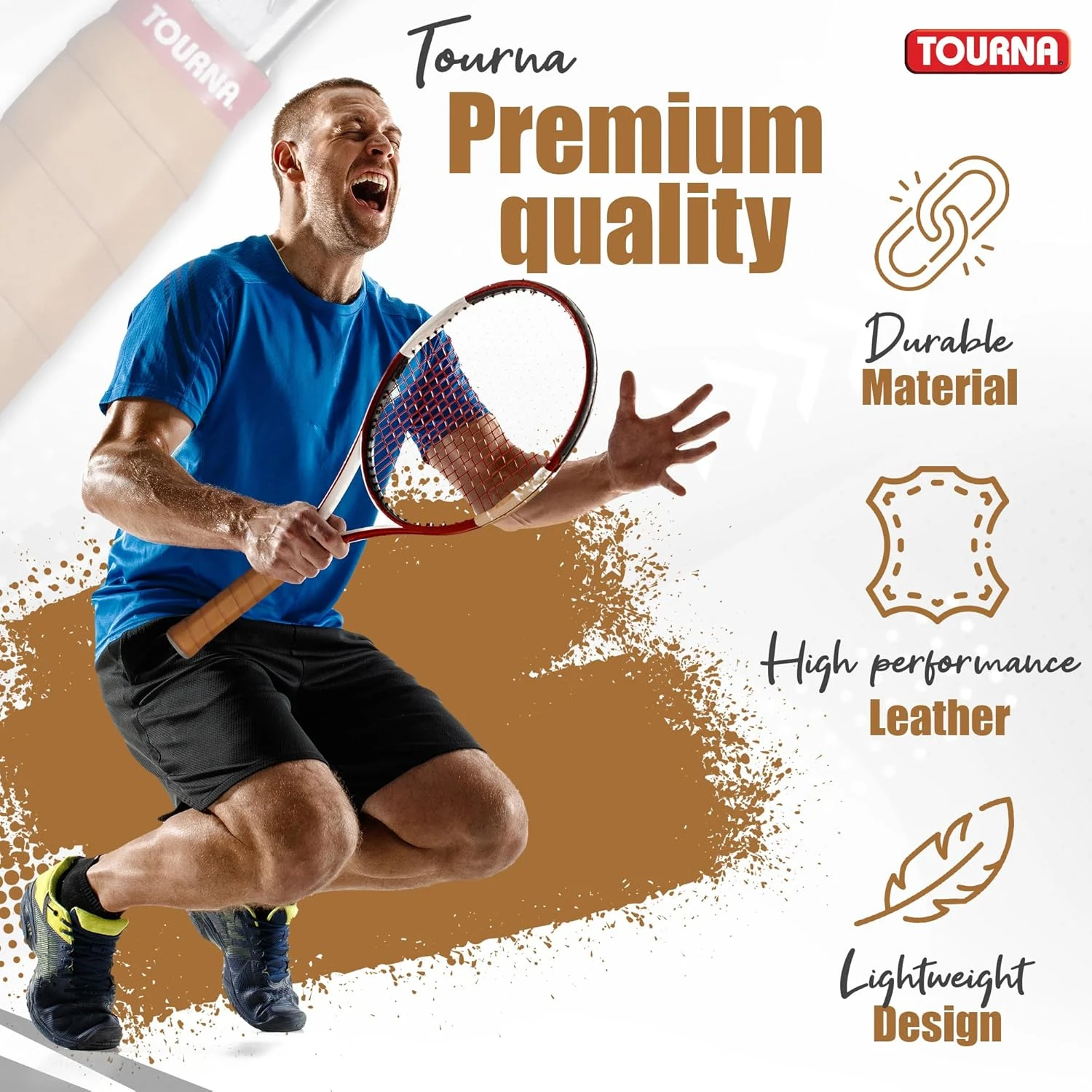 Tourna Leather Grip for Improved Tennis Control All Sports Outlet