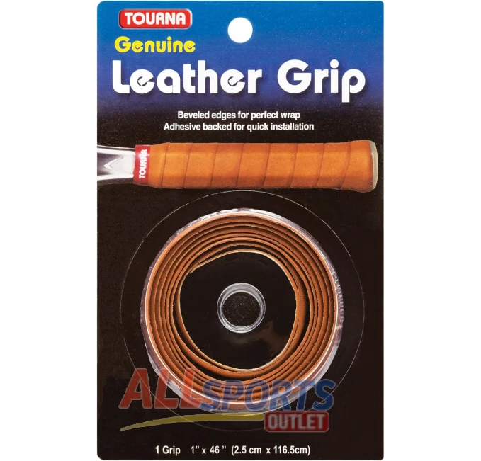 Tourna Leather Grip Premium Tennis Grip Black All Sports Outlet