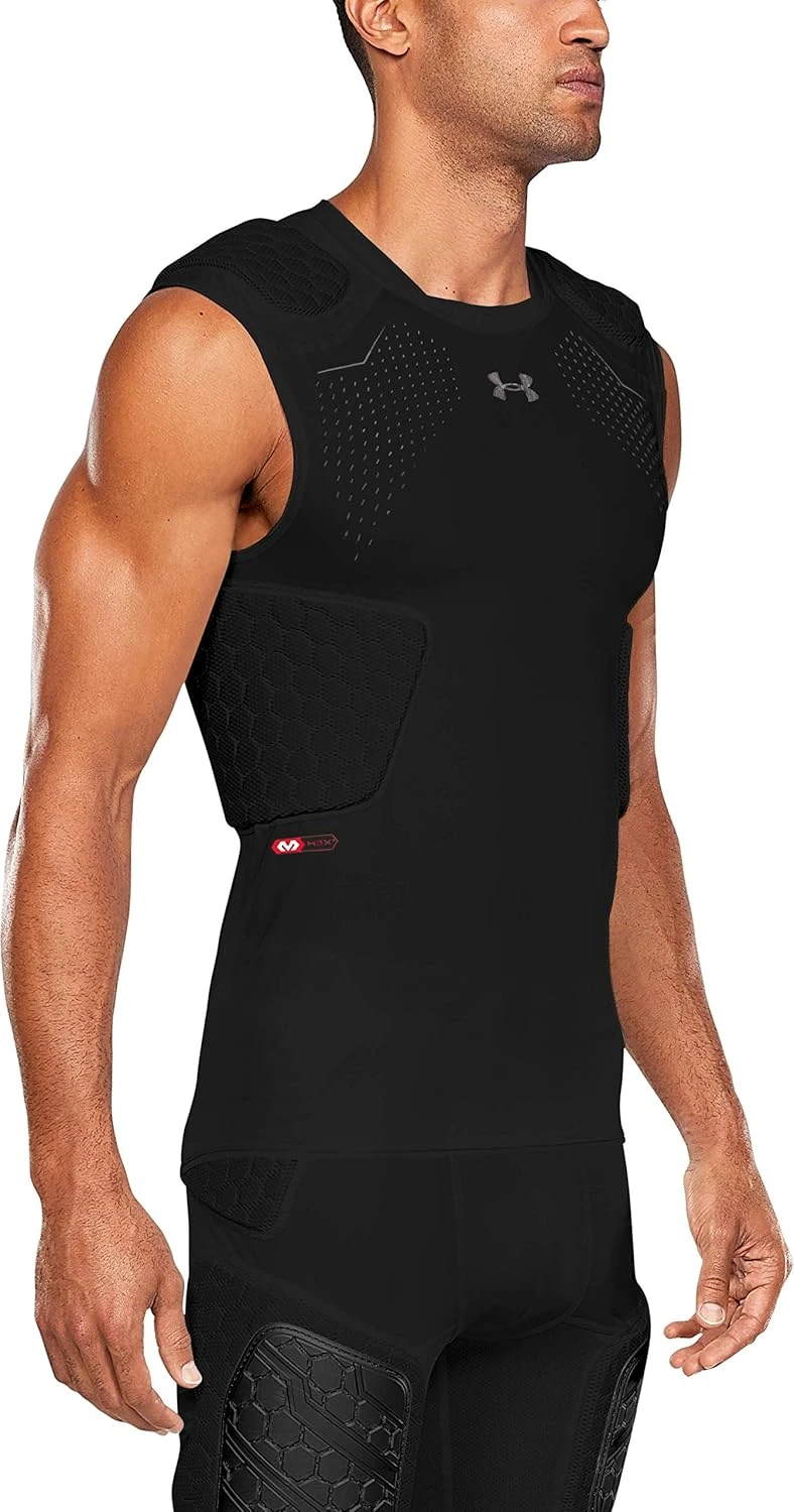 Under Armour Gameday Pro Youth Football Compression Top with HeatGear and McDavid HEX Technology at All Sports Outlet Under Armour Gameday Pro Youth Football Compression Top with 5 Pads and HeatGear Technology