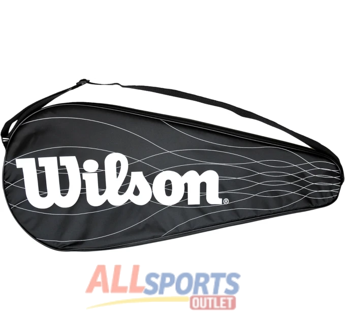 Wilson Performance Tennis Racket Cover Black White for One Rackett