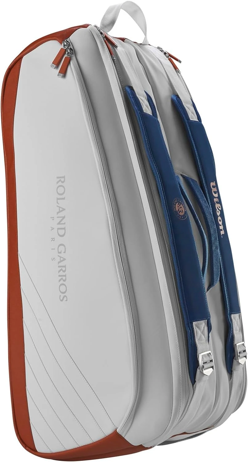 Wilson Roland-Garros Super Tour Tennis Racket Bag in Clay White Navy