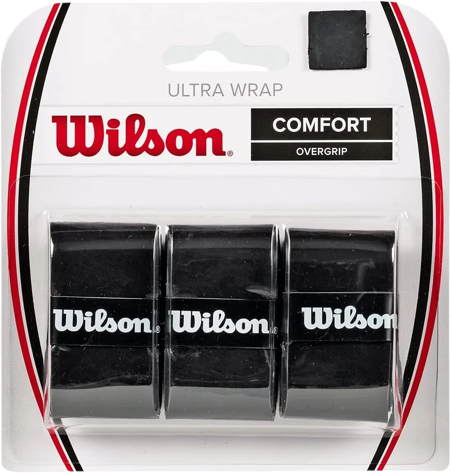 Wilson Ultra Wrap Tennis Overgrip 3-Pack Black for Better Control