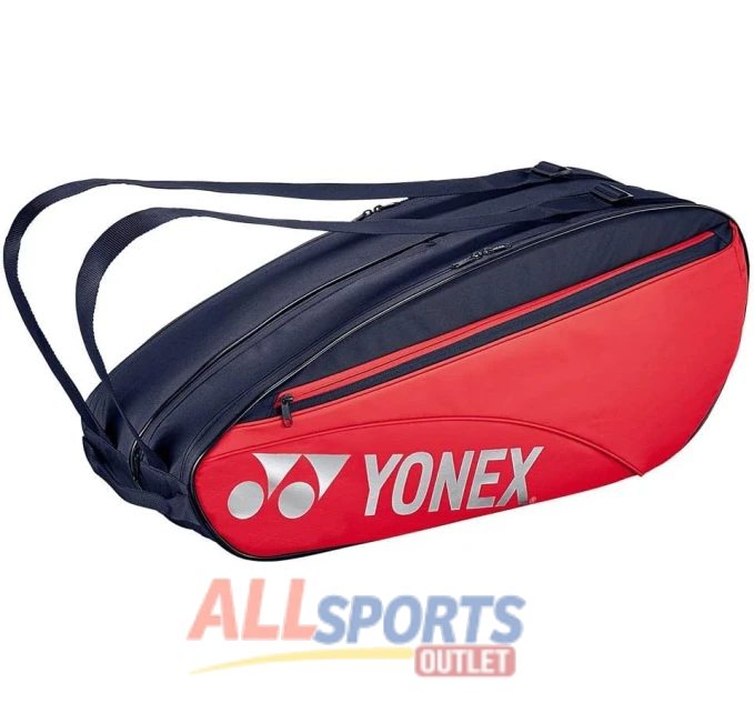 YONEX BA42326EX 6 Racquet Team Bag Scarlet Color for Tennis and Badminton