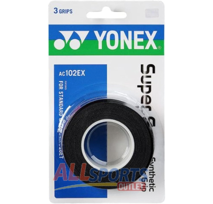 YONEX Overgrip Super GRAP 3 Pack Black for Tennis Badminton Squash