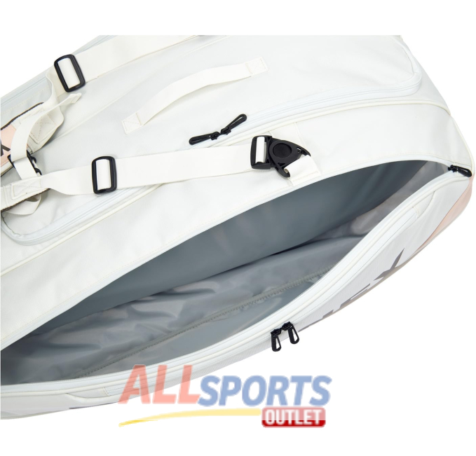 YONEX Pro Racquet 9pk Tennis Bag Sand Beige with Adjustable Straps for Players
