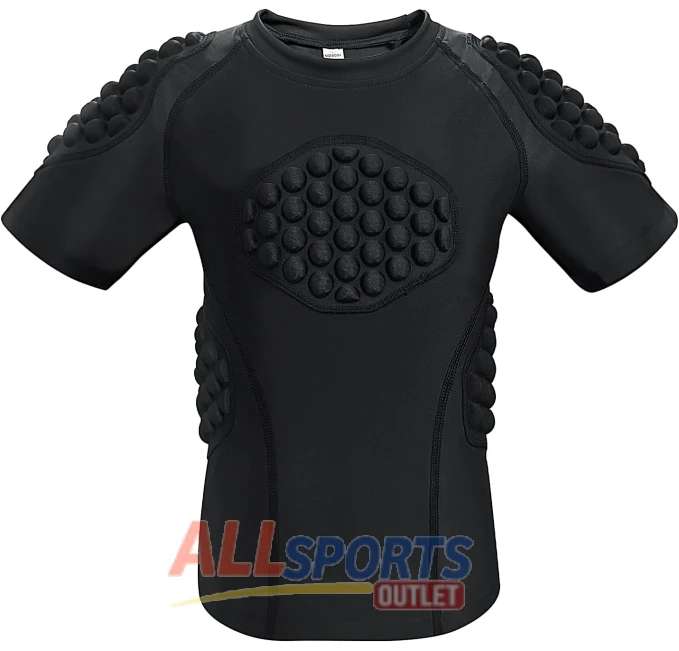 Youth Football Compression Shirt with Pads Topeter for Protection