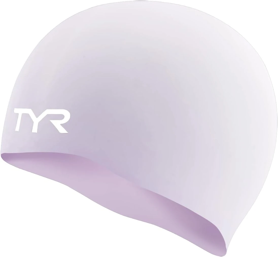 TYR Wrinkle Free Silicone Junior Swim Cap Lilac All Sports Outlet