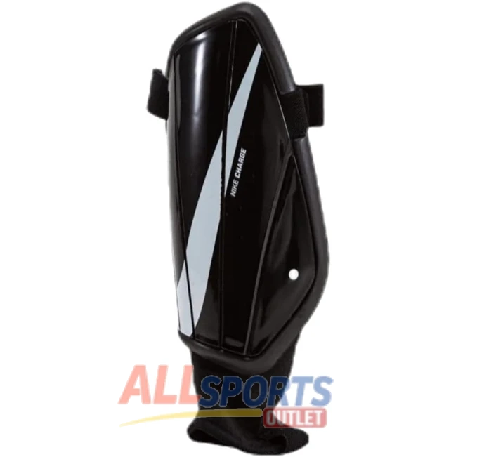 Nike Charged Soccer Shinguards Small Black White at All Sports Outlet