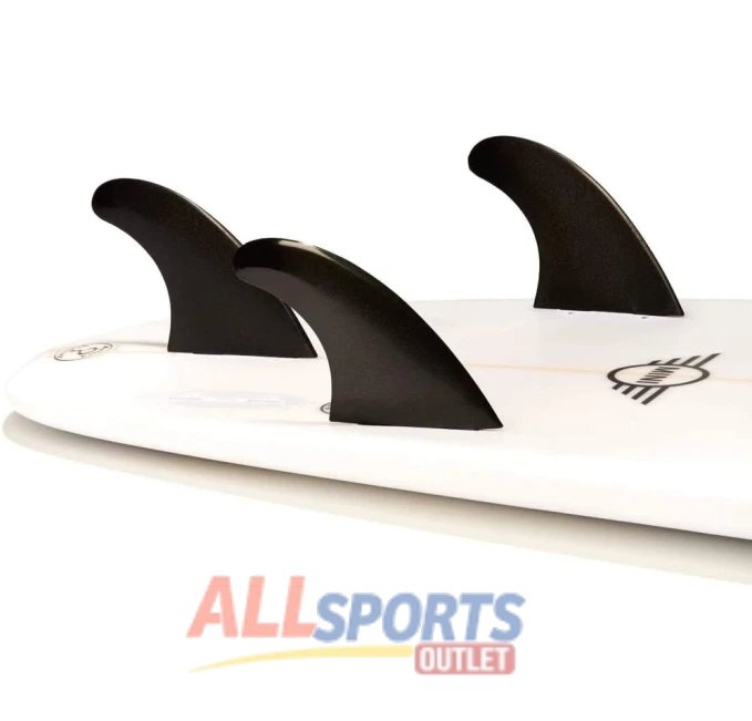 DORSAL Surfboard Fins Thruster Set FCS Compatible Black Medium Flexcore All Sports Outlet