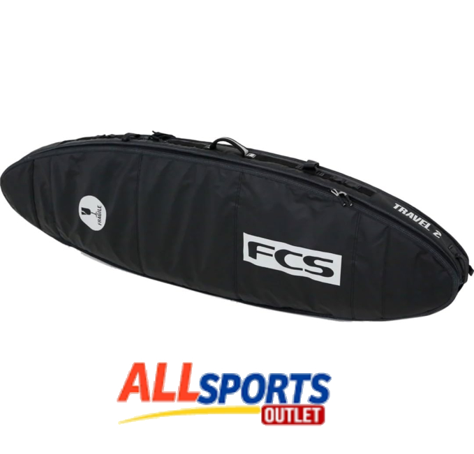 FCS Travel 2 Surfboard Cover Lightweight Padded Bag All Sports Outlet