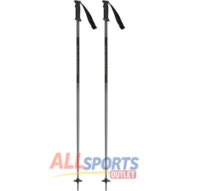 Rossignol Tactic Ski Poles 135cm Grey Black for Skiing All Sports Outlet