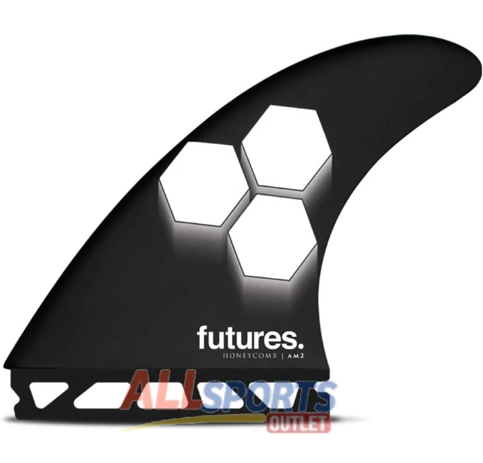 AM2 Hexcore Surfboard Fins Set Black White All Sports Outlet