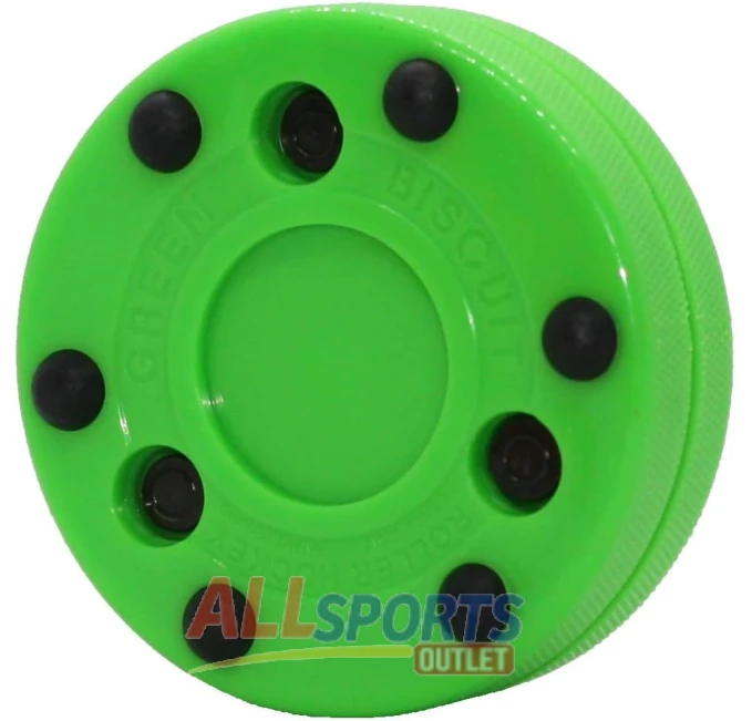 Green Biscuit NHL Street Roller Hockey Puck All Sports Outlet