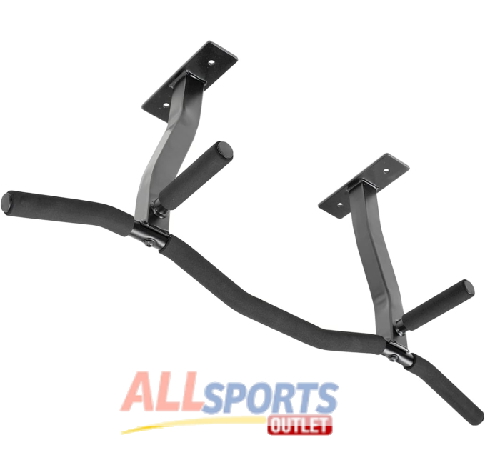 Ceiling Mount Pull Up Bar with Reversible Risers for 16 and 24 Inch Joists at All Sports Outlet