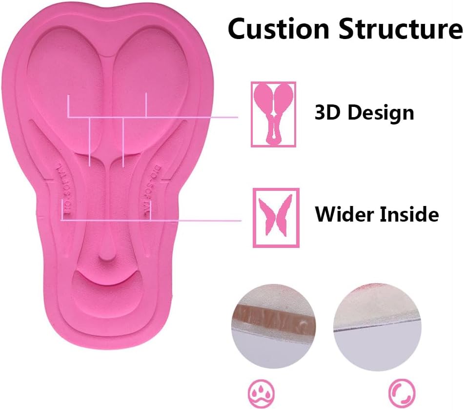 NOOYME Women's Bike Shorts 3D Padded Fuchsia Pink All Sports Outlet - Image 5