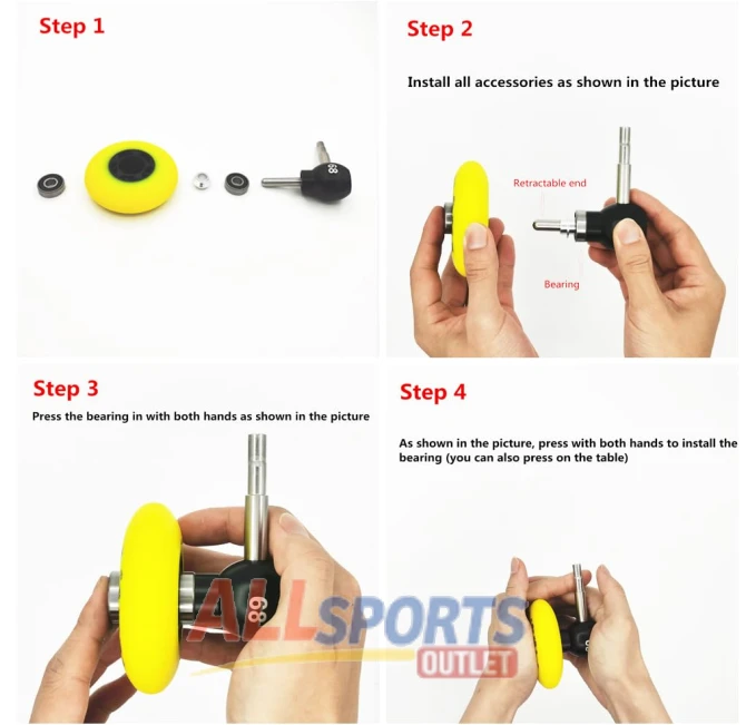 Roller Skate Tool 608 Bearing Install and Disassembly for Skateboard All Sports Outlet