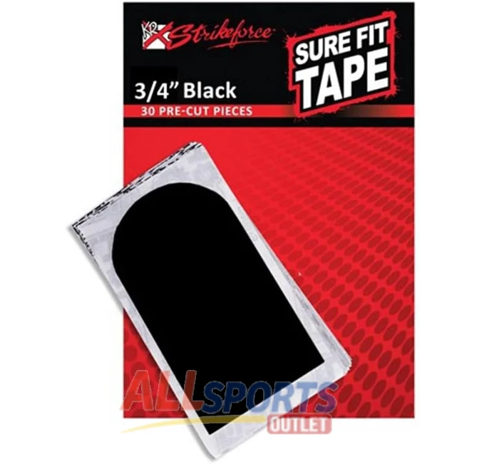 KR Strikeforce Sure Fit Tape Black Pack of 30 All Sports Outlet