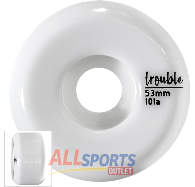 TROUBLE SKATEBOARDS 53mm Blank Skateboard Wheels All Sports Outlet