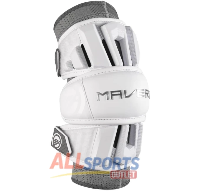 Maverik MAX Arm Pad White Medium for Lacrosse All Sports Outlet