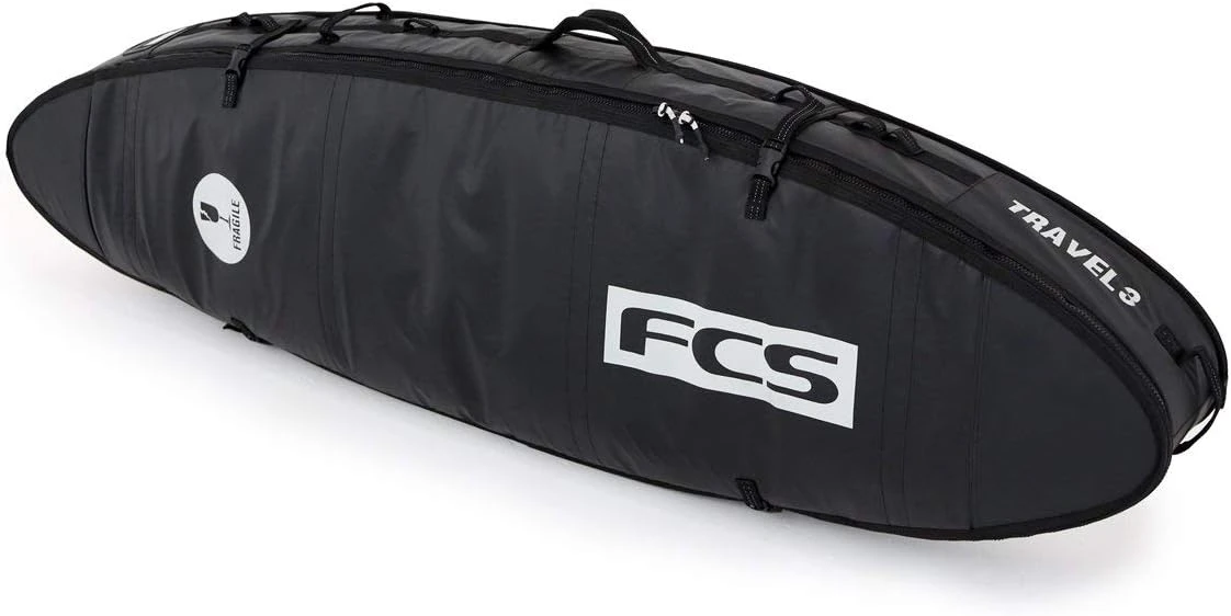 FCS Travel 3 All Purpose Surfboard Bag Black Grey 6'7" All Sports Outlet