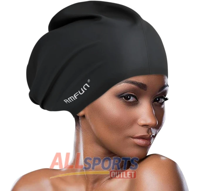 AMFUN Silicone Swim Cap Waterproof for Long Hair All Sports Outlet