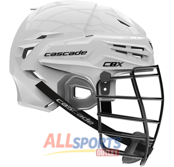 Cascade CBX Box Lacrosse Helmet White LG All Sports Outlet