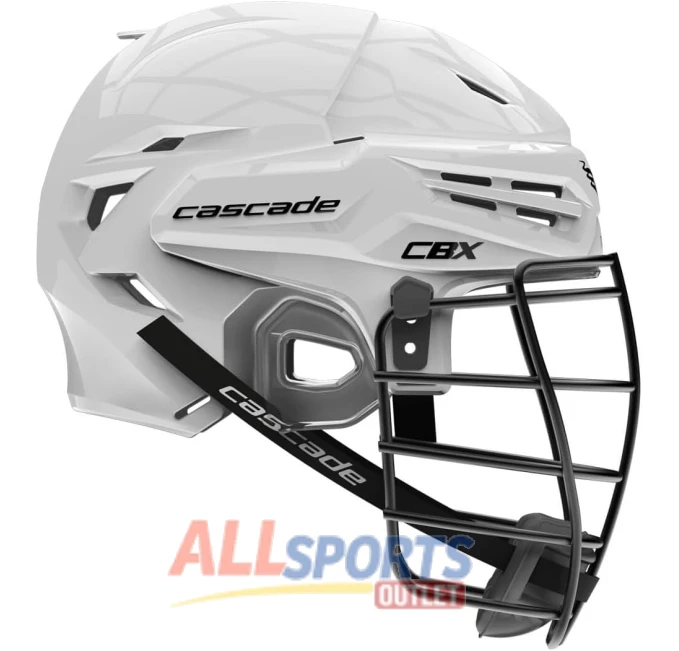 Cascade CBX Box Lacrosse Helmet White LG All Sports Outlet