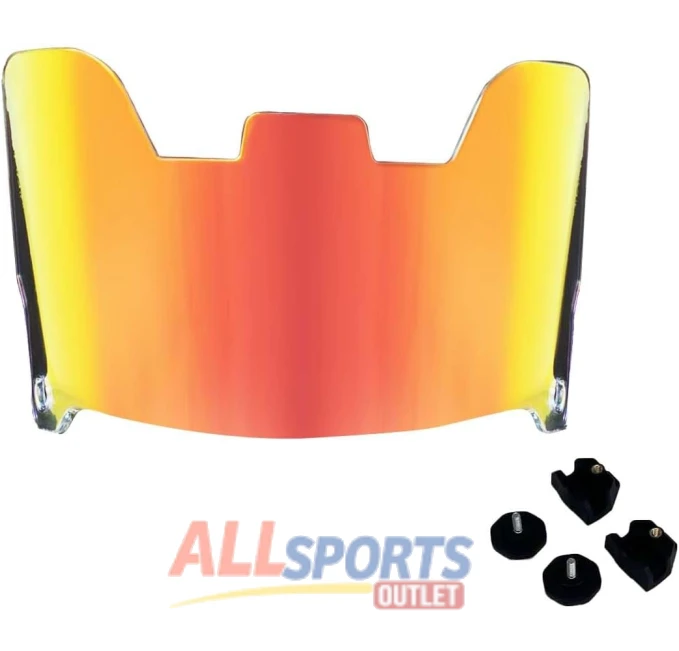 Fenduoer Clear Red Football Visor UV Block Anti Fog All Sports Outlet