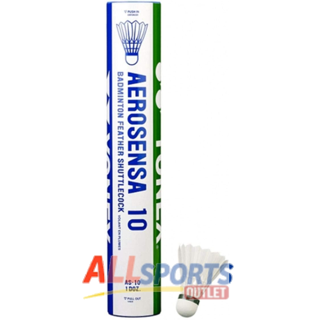 Yonex Aerosensa 10 Shuttlecock Pack 12 for Badminton All Sports Outlet