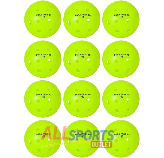 Dura Fast 40 Pickleballs Neon USAPA Approved by All Sports Outlet