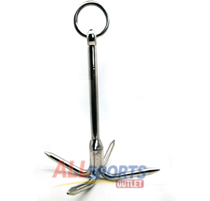 JY-MARINE Heavy Duty Stainless Steel 9 Inch Grappling Hook All Sports Outlet