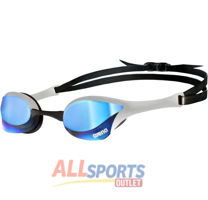 Arena Cobra Ultra Swim Goggles All Sports Outlet Anti Fog Blue Silver