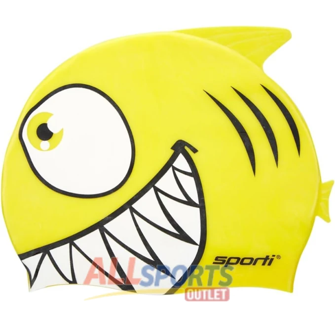 Sporti Silicone Swim Cap for Kids Cartoon Shark All Sports Outlet