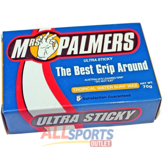 Mrs Palmers Surf Wax Tropical 75 Degrees 12 Bars All Sports Outlet
