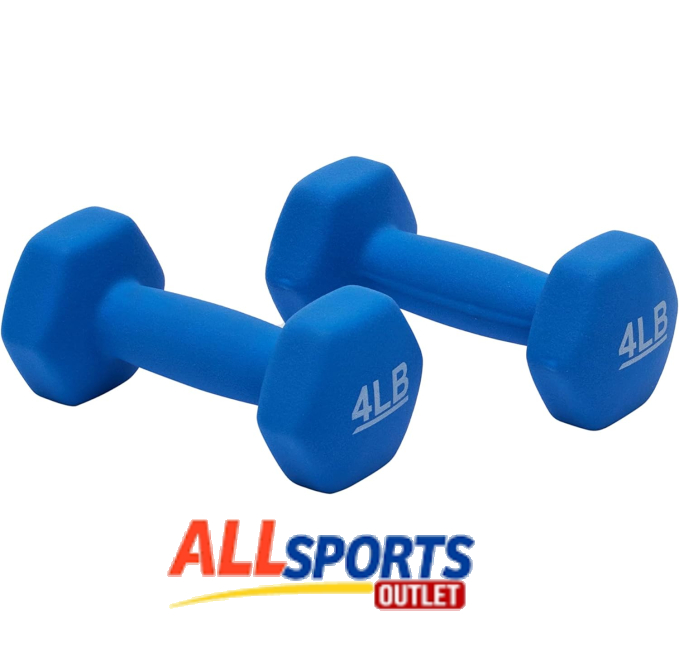 Neoprene Coated Hexagon Dumbbells All Sports Outlet Set of 2