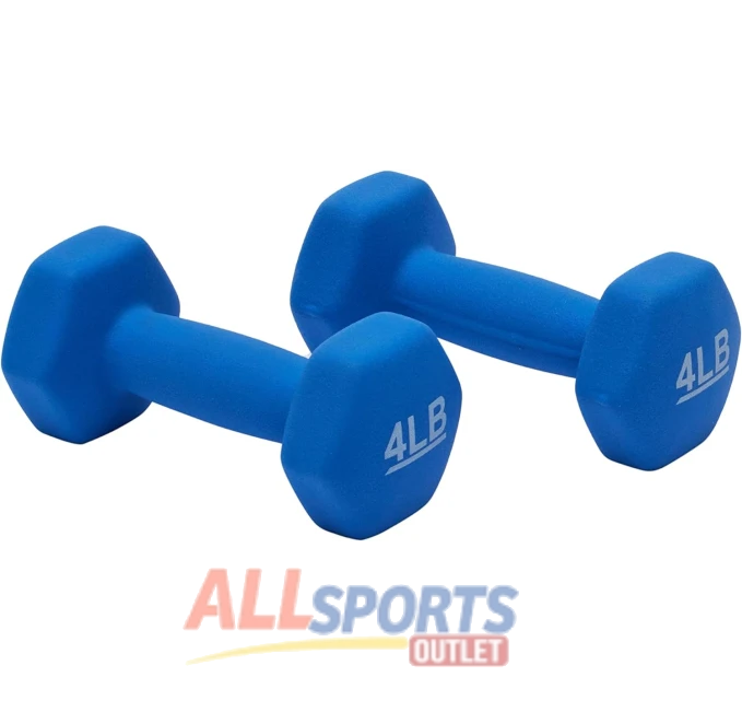 Neoprene Coated Hexagon Dumbbells All Sports Outlet Set of 2