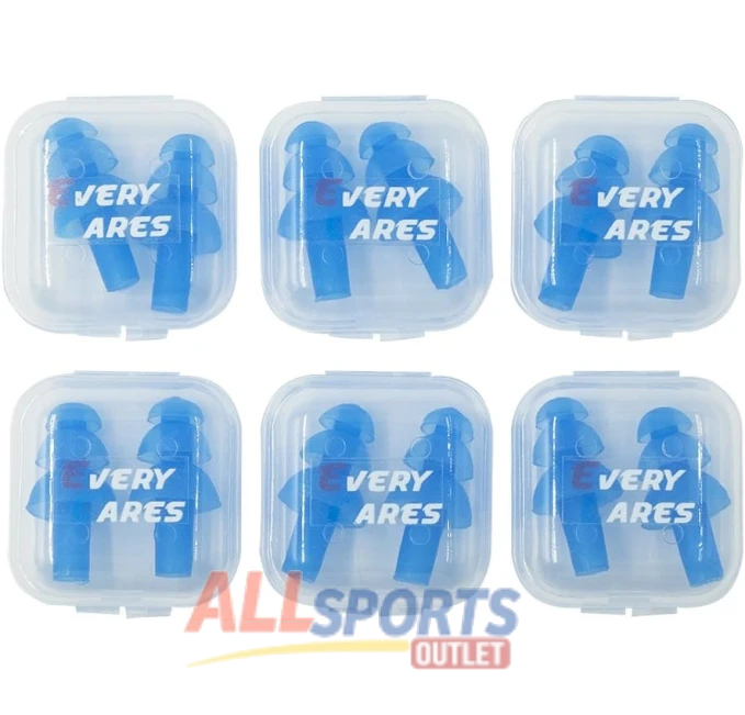 Every Cares Silicone Earplugs for Swimming and Showering Blue