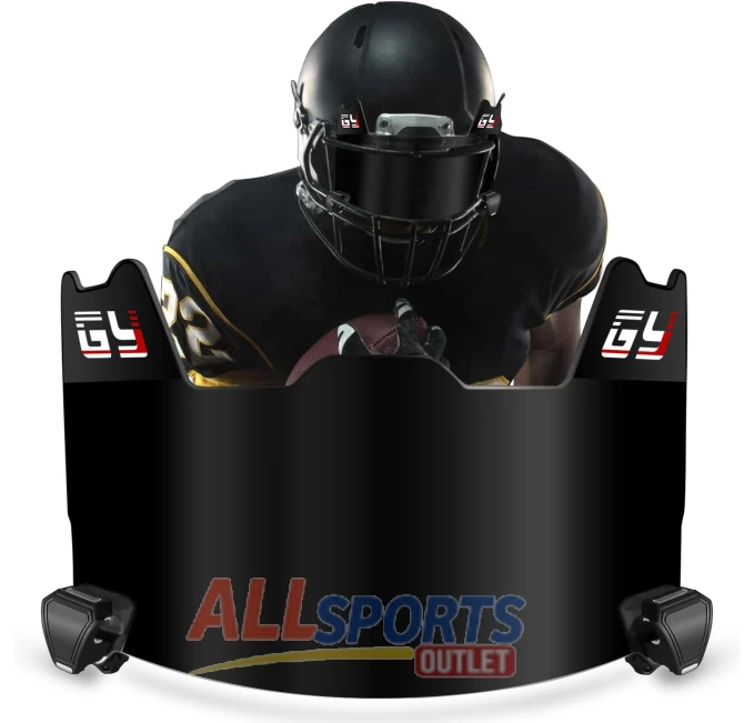 GY Football Visor Black Tinted Eye Shield All Sports Outlet